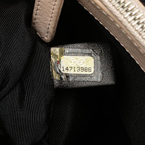 Pre-owned Chanel Mini Quilted Lambskin Chain Me Tote Brown