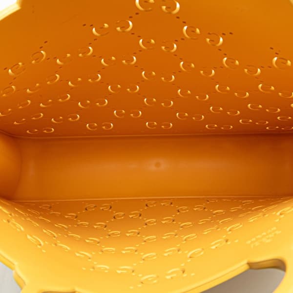 Pre-owned Gucci Kids GG Rubber Tote Yellow