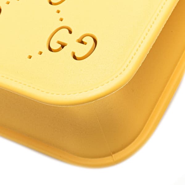 Pre-owned Gucci Kids GG Rubber Tote Yellow