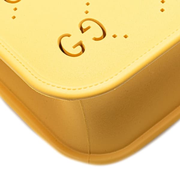 Pre-owned Gucci Kids GG Rubber Tote Yellow