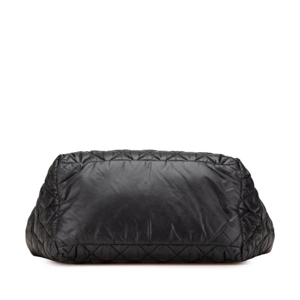 Pre-owned Chanel Small Quilted Nylon Coco Cocoon Tote Black