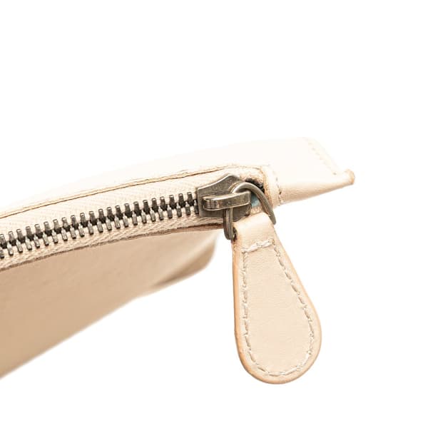 Pre-owned Bottega Veneta Small Lambskin Intreccio Cabat Tote White
