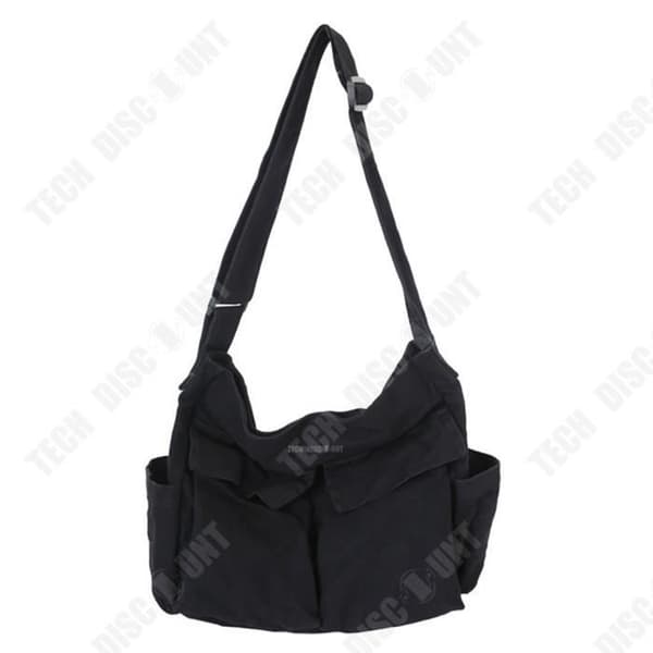 TD® All-match axelväska stor kapacitet tygväska dubbel användning canvasväska studentklassväska messenger bag