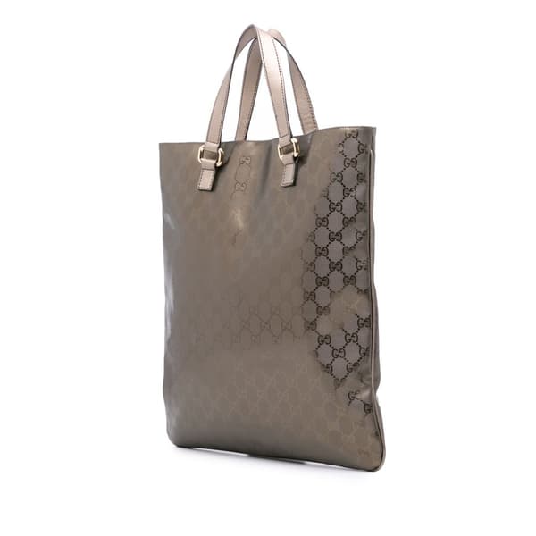 Pre-owned Gucci GG Imprime Tote Brown