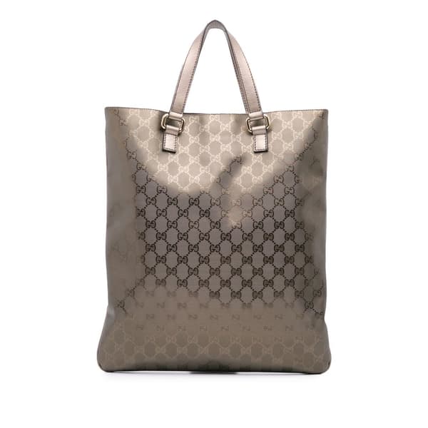 Pre-owned Gucci GG Imprime Tote Brown