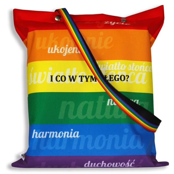 Regnbueimprægneret taske LGBT Slogans