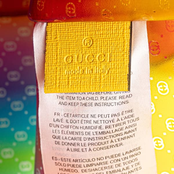 Pre-owned Gucci Textured Vinyl Kids GG Tote Yellow