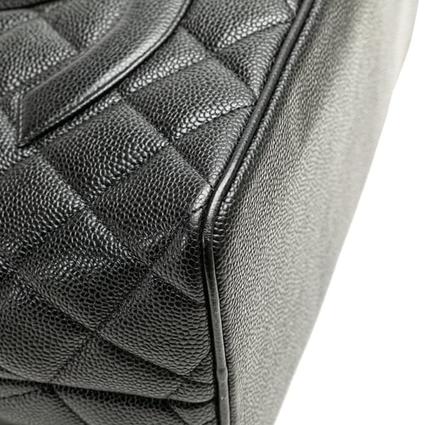 Pre-owned Chanel Caviar Medallion Tote  Black
