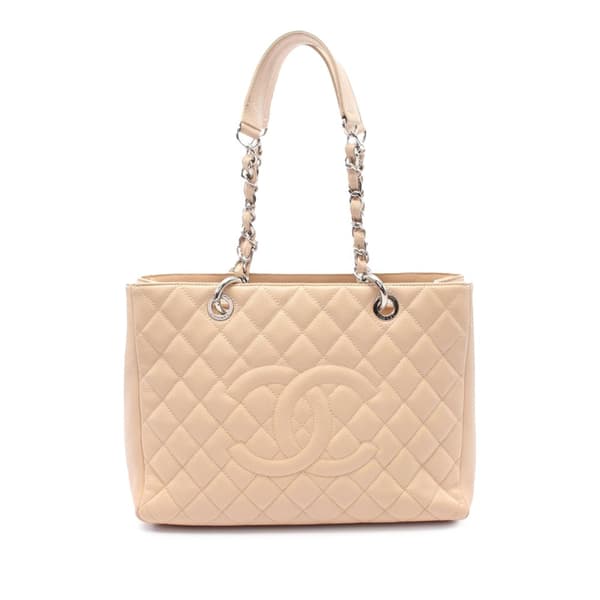 Pre-owned Chanel Caviar Grand Shopping Tote Brown