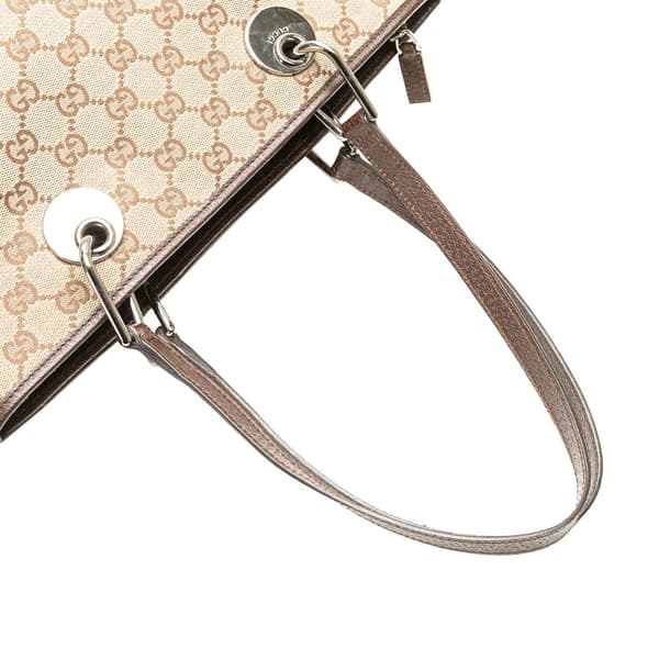 Pre-owned Gucci GG Canvas Eclipse Tote Brown