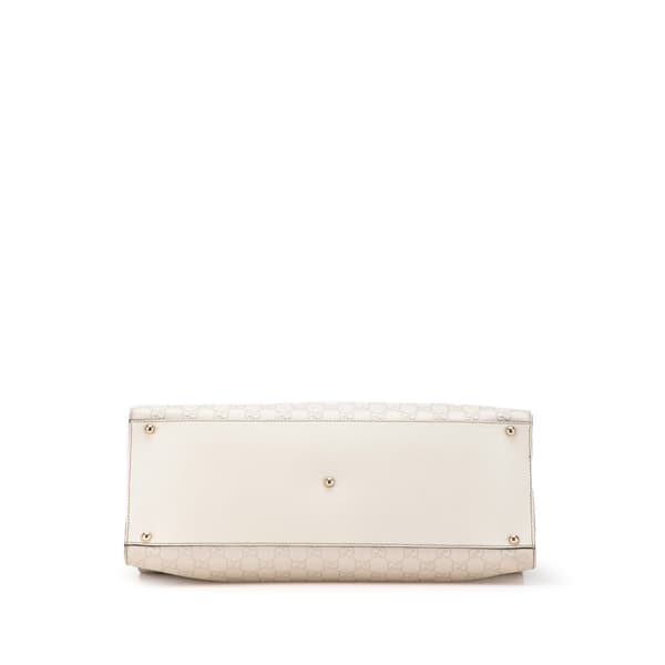 Pre-owned Gucci Guccissima Jackie Tote White