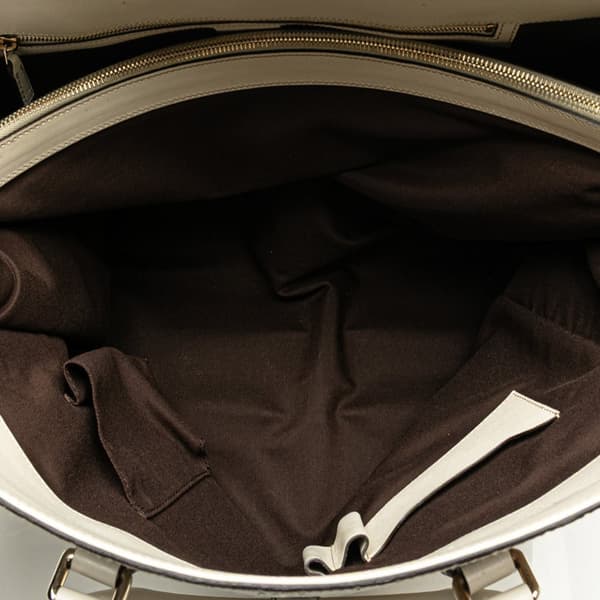 Pre-owned Gucci Guccissima Jackie Tote White