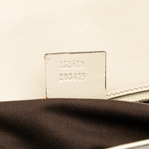 Pre-owned Gucci Guccissima Jackie Tote White