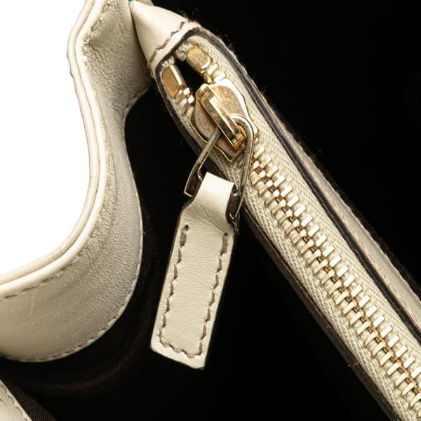 Pre-owned Gucci Guccissima Jackie Tote White