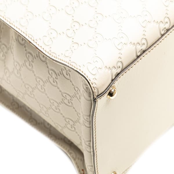 Pre-owned Gucci Guccissima Jackie Tote White