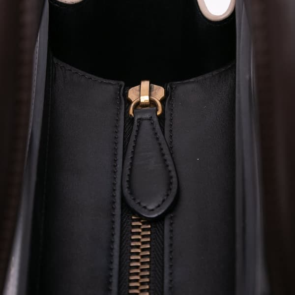 Pre-owned Celine Micro Tricolor Leather Luggage Tote Blue