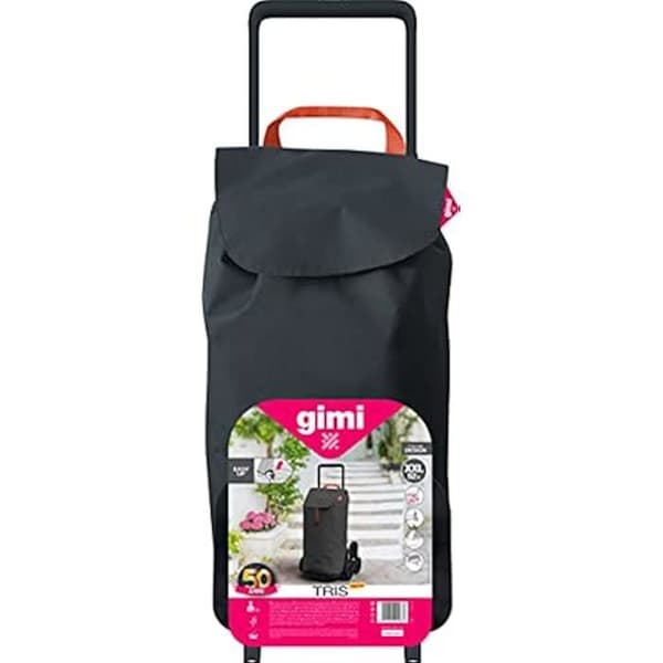 Shoppingvagn - GIMI - Tris Urban - 6 hjul - 100% polyester - 52 L - Grå