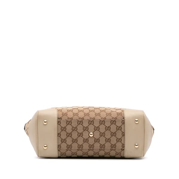 Pre-owned Gucci GG Canvas Mayfair Tote Brown