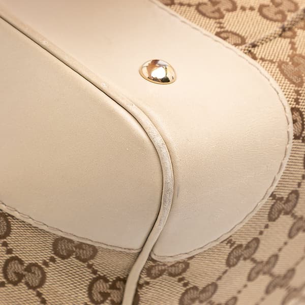 Pre-owned Gucci GG Canvas Mayfair Tote Brown
