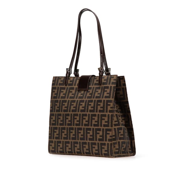 Pre-owned Fendi Zucca Canvas Tote Brown