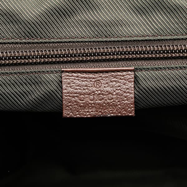Pre-owned Gucci GG Canvas Web Tote  Brown