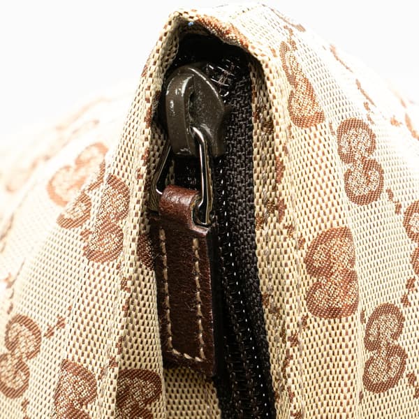 Pre-owned Gucci GG Canvas Web Tote  Brown