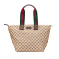 Miniatyrbillede 1 af 9: Pre-owned Gucci GG Canvas Web Tote  Brown