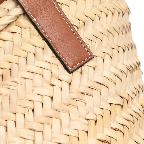 Pre-owned LOEWE Mini Raffia Basket Tote Brown