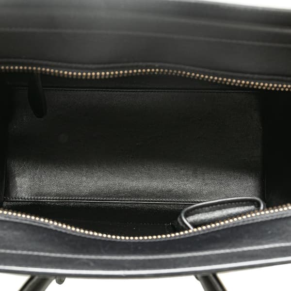 Pre-owned Celine Micro Tricolor Luggage Tote Brown