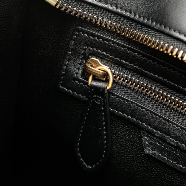 Pre-owned Celine Micro Tricolor Luggage Tote Brown