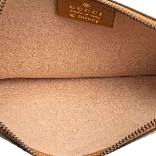 Pre-owned Gucci Disney Micro GG Supreme Mickey Mouse Tote Brown