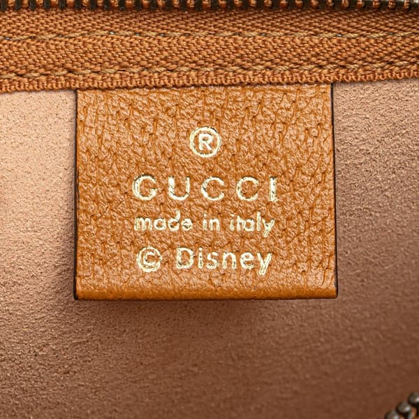 Pre-owned Gucci Disney Micro GG Supreme Mickey Mouse Tote Brown
