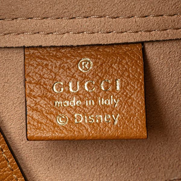 Pre-owned Gucci Disney Micro GG Supreme Mickey Mouse Tote Brown