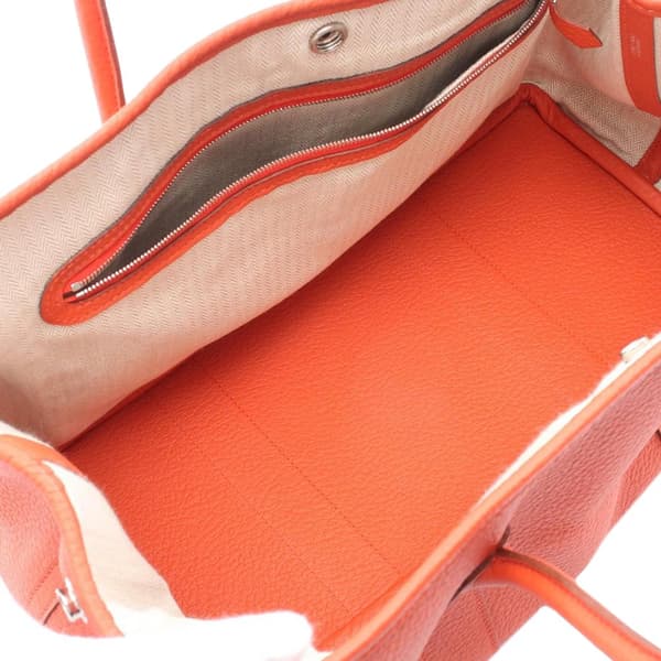Pre-owned Hermès Negonda Garden Party 36 Orange
