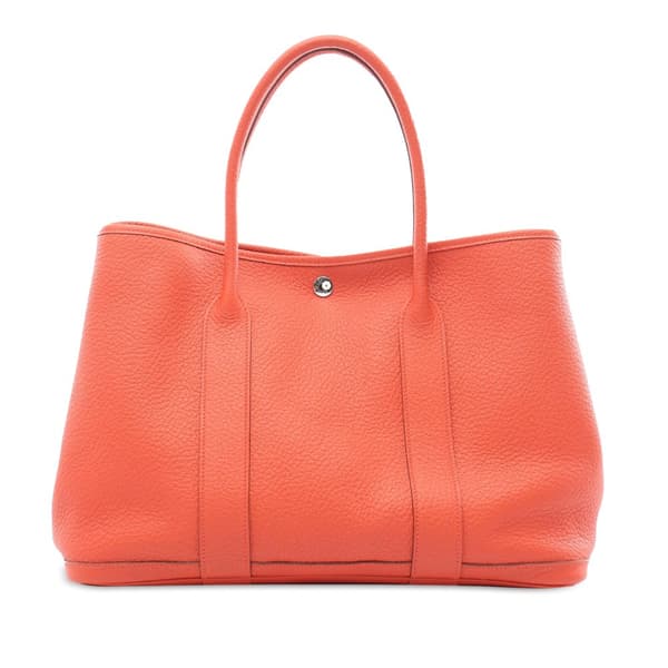 Pre-owned Hermès Negonda Garden Party 36 Orange