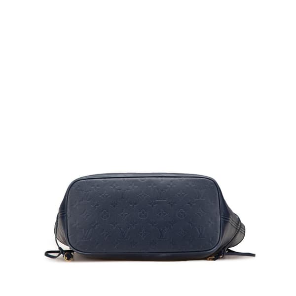 Pre-owned Louis Vuitton Monogram Giant Empreinte Neverfull MM Blue