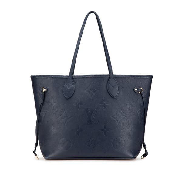 Pre-owned Louis Vuitton Monogram Giant Empreinte Neverfull MM Blue