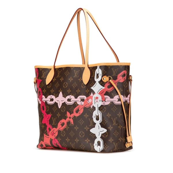 Pre-owned Louis Vuitton Monogram Bay Neverfull MM Brown