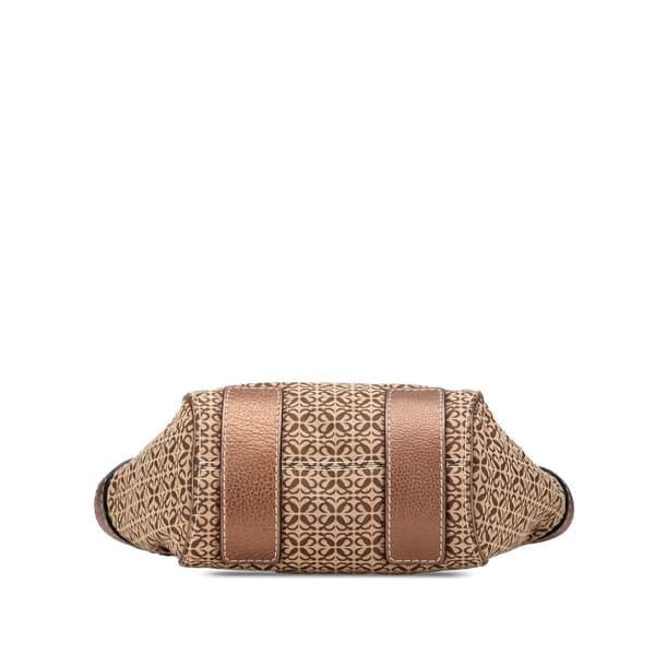 Pre-owned LOEWE Anagram Canvas Tote Brown