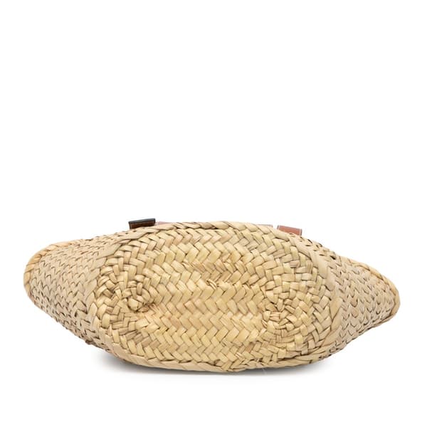 Pre-owned LOEWE Small Raffia Basket Tote Brown