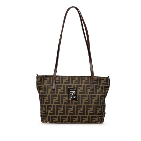 Pre-owned Fendi Zucca Canvas Tote Brown