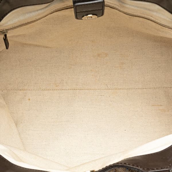Pre-owned Gucci Medium GG Canvas Sukey Tote Brown