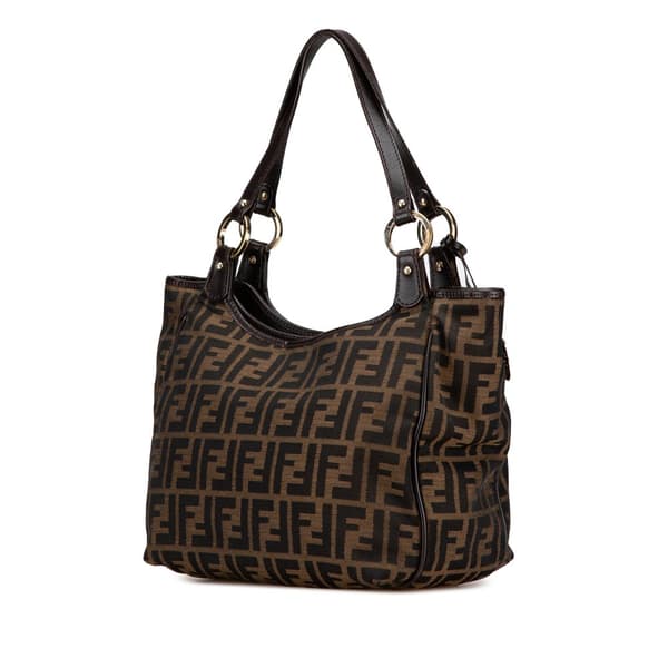 Pre-owned Fendi Zucca Canvas Chef Tote Brown