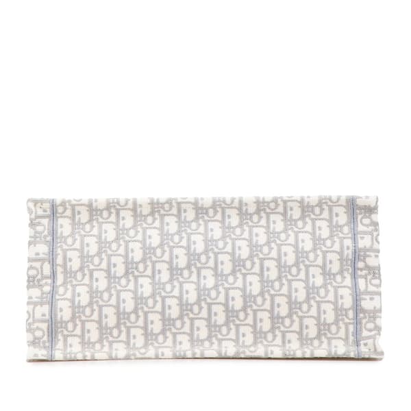 Pre-owned Dior Medium Oblique Canvas Book Tote Gray
