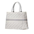 Miniatyrbild 2 av 10: Pre-owned Dior Medium Oblique Canvas Book Tote Gray
