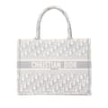 Miniatyrbild 1 av 10: Pre-owned Dior Medium Oblique Canvas Book Tote Gray