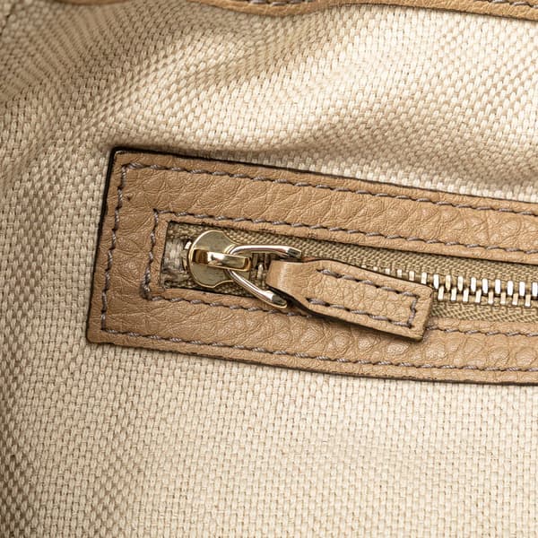 Pre-owned Gucci Medium Leather Soho Cellarius Tote Brown