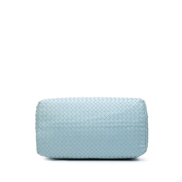 Pre-owned Bottega Veneta Medium Nappa Intrecciato Roma Tote Blue