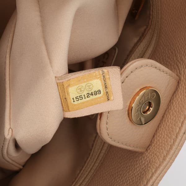 Pre-owned Chanel Caviar Petite Shopping Tote Brown