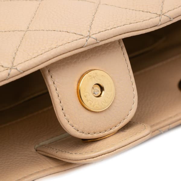 Pre-owned Chanel Caviar Petite Shopping Tote Brown
